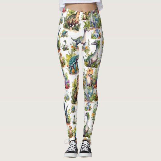 Leggings Illustration Dinosaure (Devant)