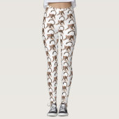 Leggings Illustration d'ocelot mignon (Devant)