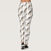 Leggings Illustration d'oiseau américain Kestrel (Dos)