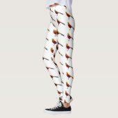Leggings Illustration d'oiseau de faisan doré (Gauche)