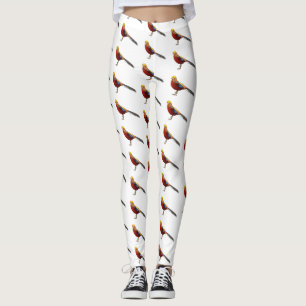Leggings Illustration d'oiseau de faisan doré