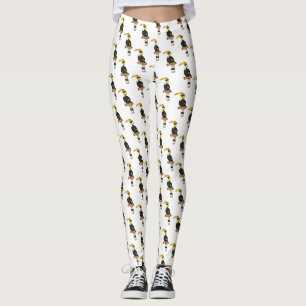 Leggings Illustration d'oiseau de grande corneille