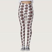 Leggings Illustration du dragon de Komodo (Devant)