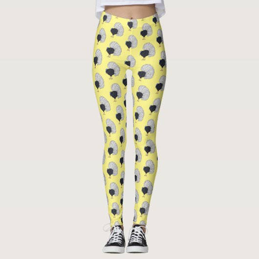 Leggings Illustration du faisan de Bulwer (Devant)