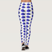 Leggings Illustration du poisson de la cuve bleue (Dos)