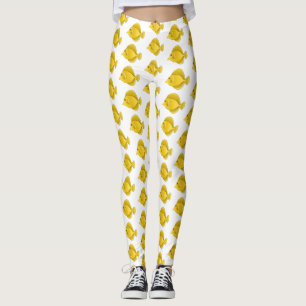 Leggings Illustration du poisson-tang jaune