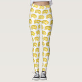 Leggings Illustration du serpent python birman (Devant)