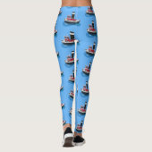 Leggings Illustration d'un bateau à chalutier mignon (Dos)