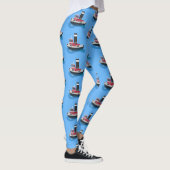 Leggings Illustration d'un bateau à chalutier mignon (Droite)