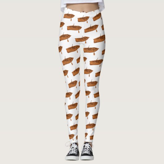 Leggings Illustration d'un bateau à roues (Devant)
