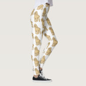 Leggings Illustration d'un caniche brun joyeux (Droite)