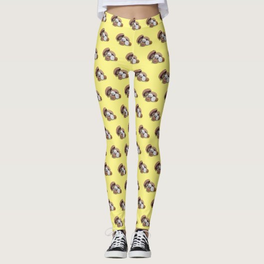 Leggings Illustration d'un champignon (Devant)