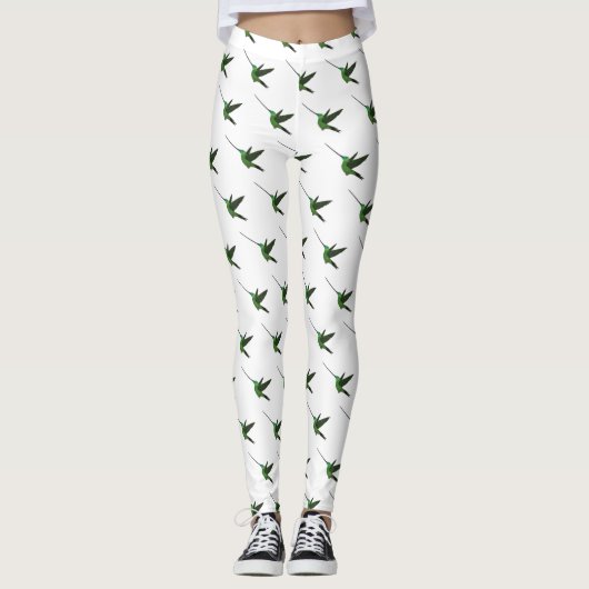 Leggings Illustration d'un colibri à bec épée (Devant)