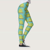 Leggings Illustration d'un dimétrodon vert mignon (Droite)