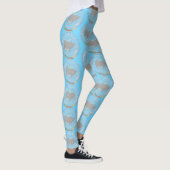 Leggings Illustration d'une mignonne raie manta et de bulle (Droite)