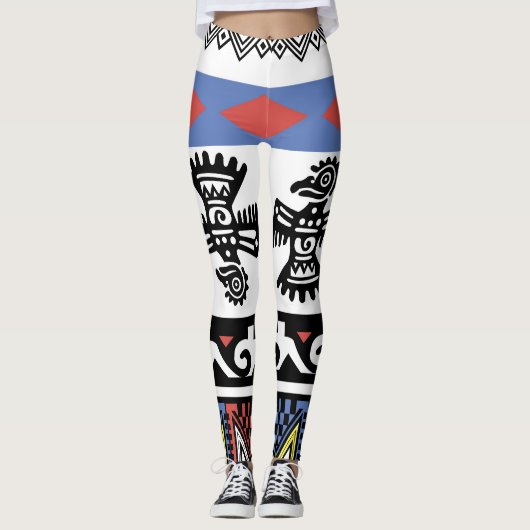 Leggings Illustration ethnique des Amérindiens (Devant)