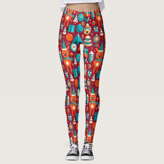Leggings Illustration festive (Devant)