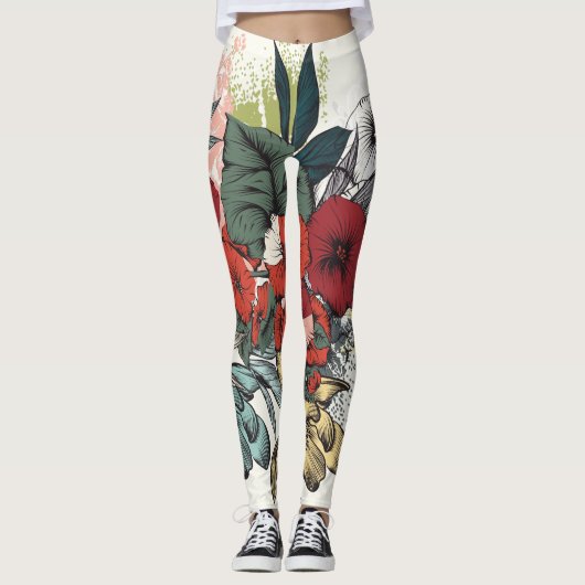 Leggings Illustration Fleur (Devant)