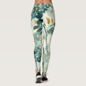 Leggings Illustration florale Vintage et élégante (Dos)