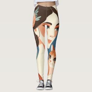 Leggings Illustration graphique de Cat Lady
