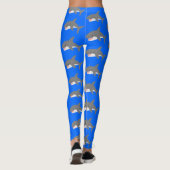 Leggings Illustration joyeuse du grand requin blanc (Dos)