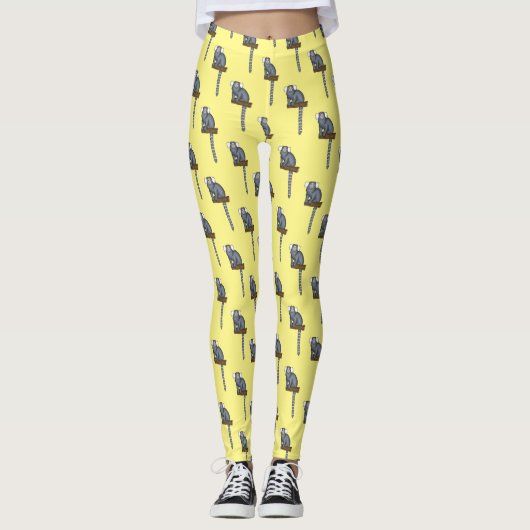 Leggings Illustration marmoset commune (Devant)