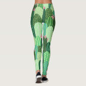 Leggings Illustration Motif colorée Cactus (Dos)