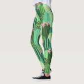 Leggings Illustration Motif colorée Cactus (Gauche)