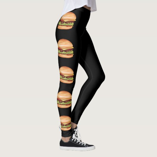 Leggings Illustrations de restauration rapide Hamburger sur (Droite)