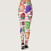 Leggings Illustrations vibrantes de macédoine de fruits sur (Dos)