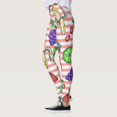 Leggings Illustrations vibrantes de macédoine de fruits sur (Gauche)