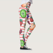 Leggings Illustrations vibrantes de macédoine de fruits sur (Droite)