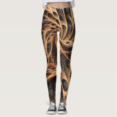 Leggings Image Abstraite - 3D Fractal, art numérique, braun (Devant)