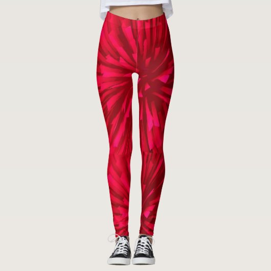 LEGGINGS IMAGE ABSTRAITE ROUGE ASTRAL (Devant)