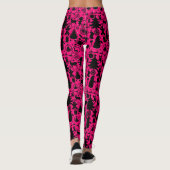 Leggings Image de Noël B Fond Rose (Dos)