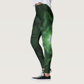 Leggings image d'éclairage en spirale Abstraite (Gauche)