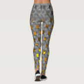 Leggings Image dorée sur plaques grises, formes rectangulai (Dos)