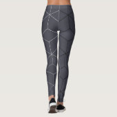 Leggings Image géométrique Abstraite sur gris brillant attr (Dos)