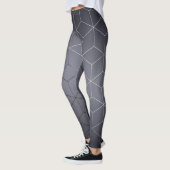 Leggings Image géométrique Abstraite sur le noir foncé atti (Gauche)