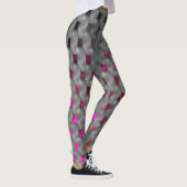 Leggings Image pointillée sur plaques grises ou formes rect (Droite)