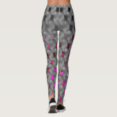 Leggings Image pointillée sur plaques grises ou formes rect (Dos)