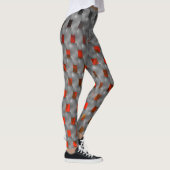 Leggings Image rouge sur plaques grises, formes rectangulai (Droite)