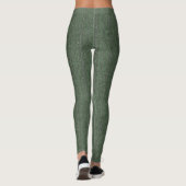 Leggings Image textuelle verte Tweed (Dos)