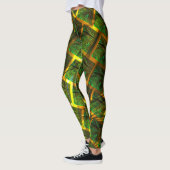 Leggings Imagens verdes e quadrada com amarelo na sua volta (Gauche)
