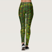 Leggings Imagens verdes e quadrada com amarelo na sua volta (Dos)