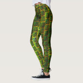 Leggings Imagens verdes e quadrada com amarelo na sua volta (Gauche)