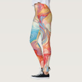 Leggings Imaginaire abstrait coloré (Gauche)