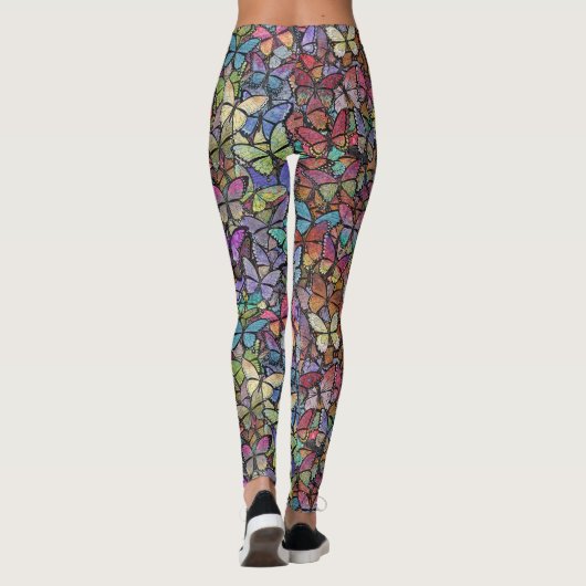 Leggings imaginaire arc-en-ciel papillon motif (Dos)