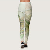 Leggings Imaginaire coloré Moderne Fleur Fractale Abstraite (Dos)