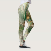 Leggings Imaginaire coloré Moderne Fleur Fractale Abstraite (Droite)